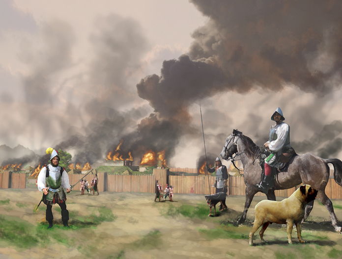 Picture Of Hernando De Soto Men Burn Mabila