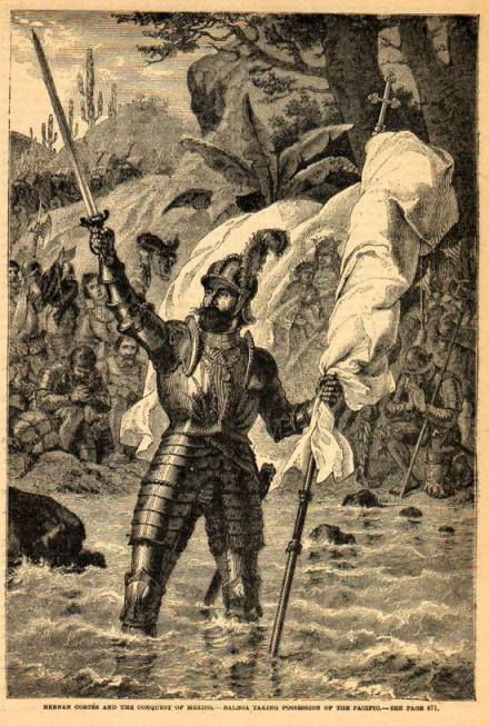 Picture Of Vasco Nunez De Balboa Claiming Possession Of The South Sea